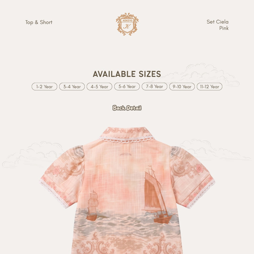 Kekeyo Top & Short Set Ciela Pink