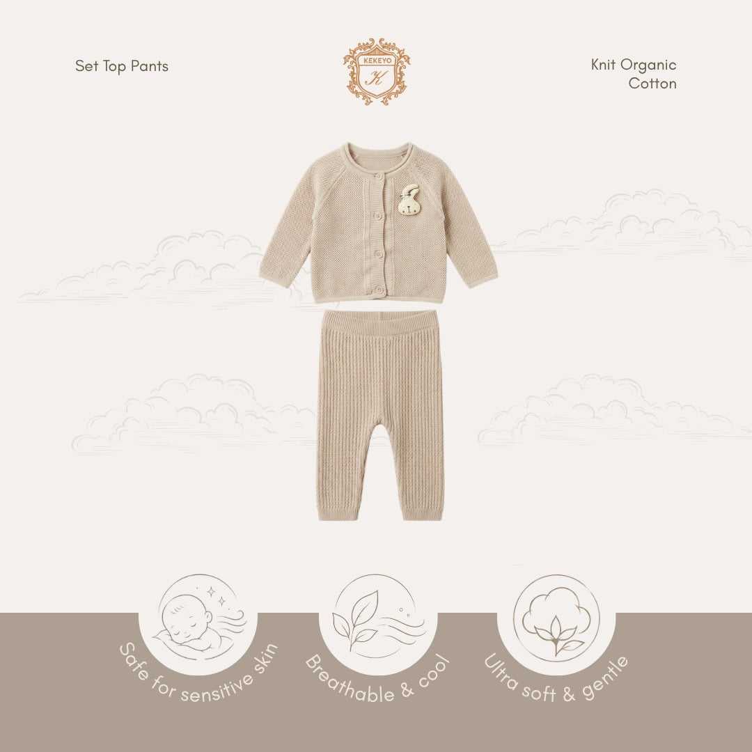 Kekeyo Set Top Pants Knit Organic Cotton | 3M 6M 12M