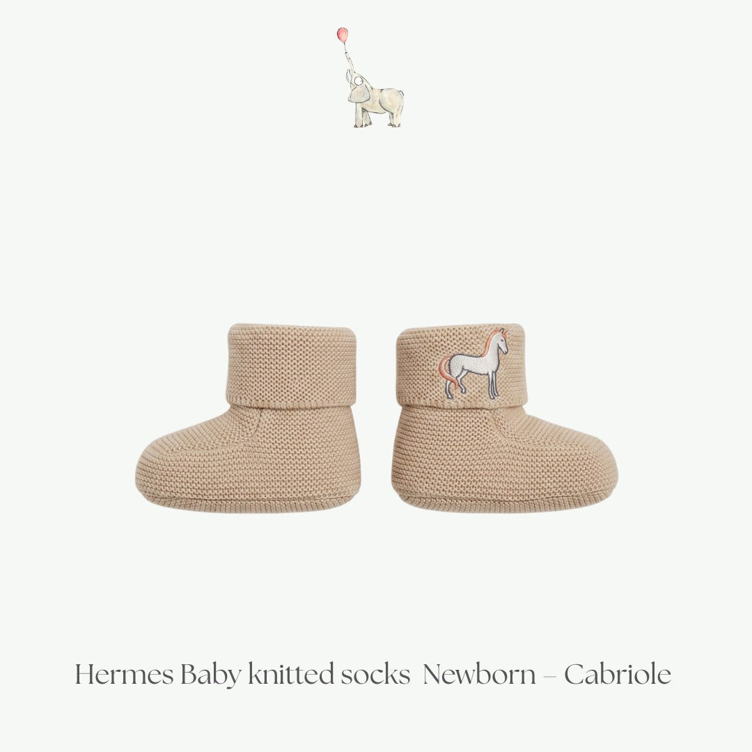 Hermes Baby Knitted Socks New Born-Cabriole