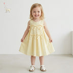 Kekeyo Dress Bow Cotton Yellow | 4-5Y 9-10Y