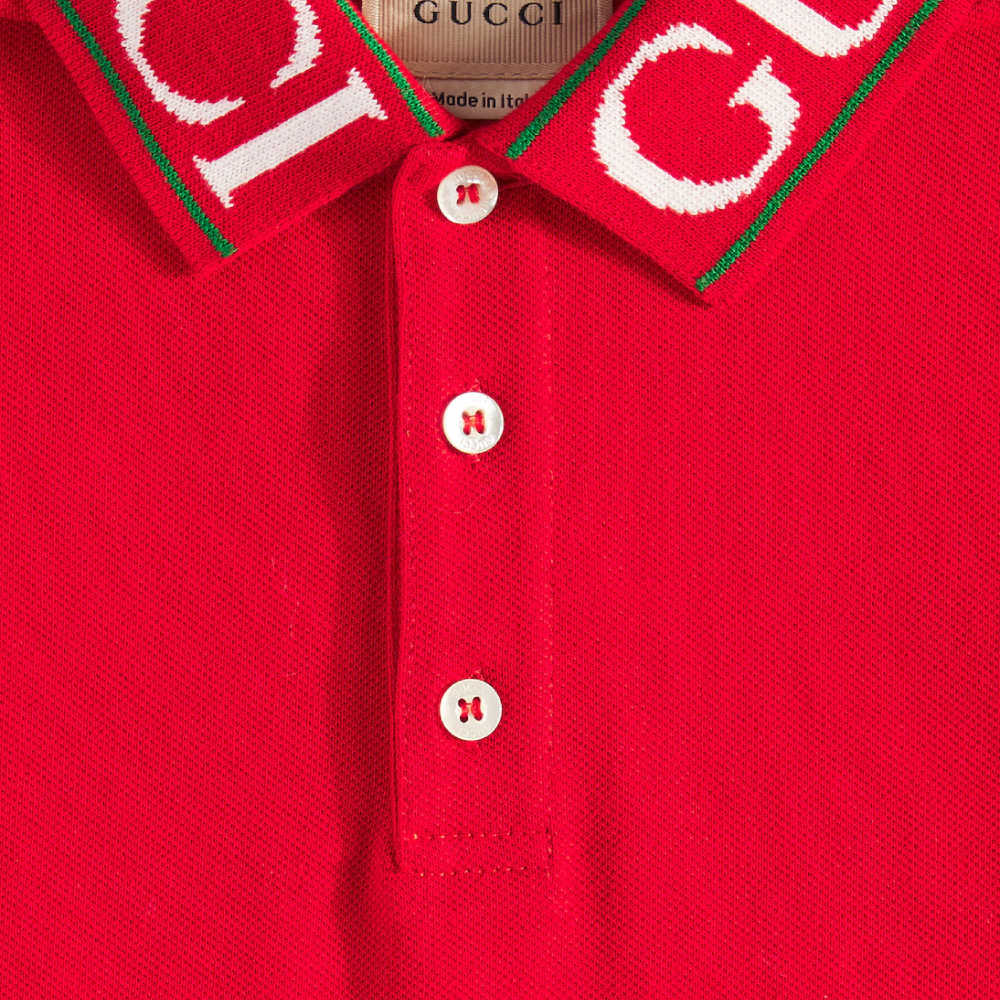 Gucci Kids Red Polo Shirt
