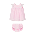 Paz Rodriguez Baby Girls Dress Bloomers Set in Pink
