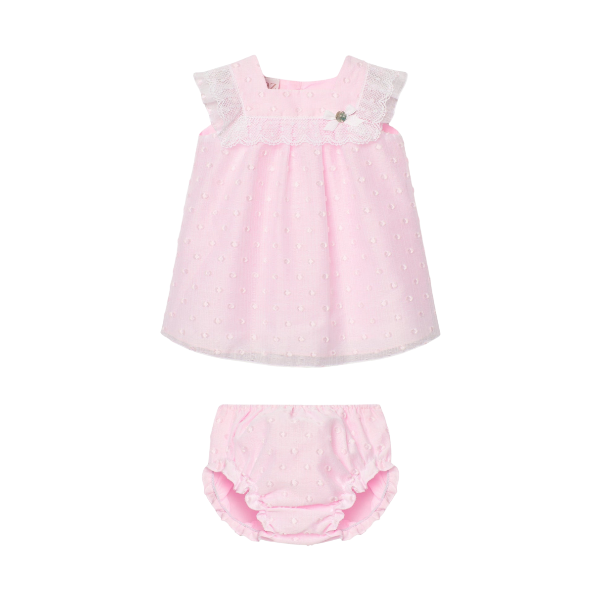 Paz Rodriguez Baby Girls Dress Bloomers Set in Pink