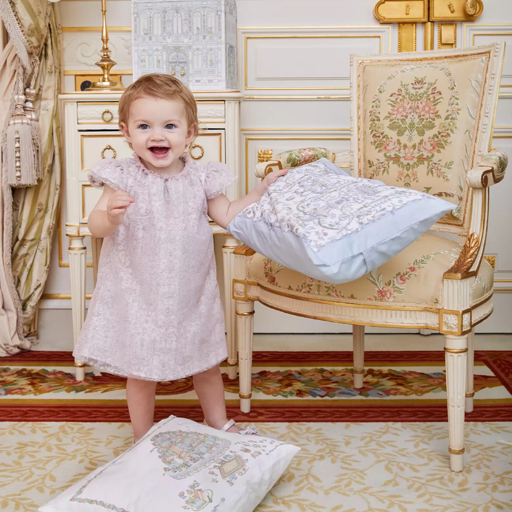 Atelier Choux x Caitlin Wilson Satin Cushion – Toile de Jouy