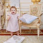 Atelier Choux x Caitlin Wilson Satin Cushion – Toile de Jouy