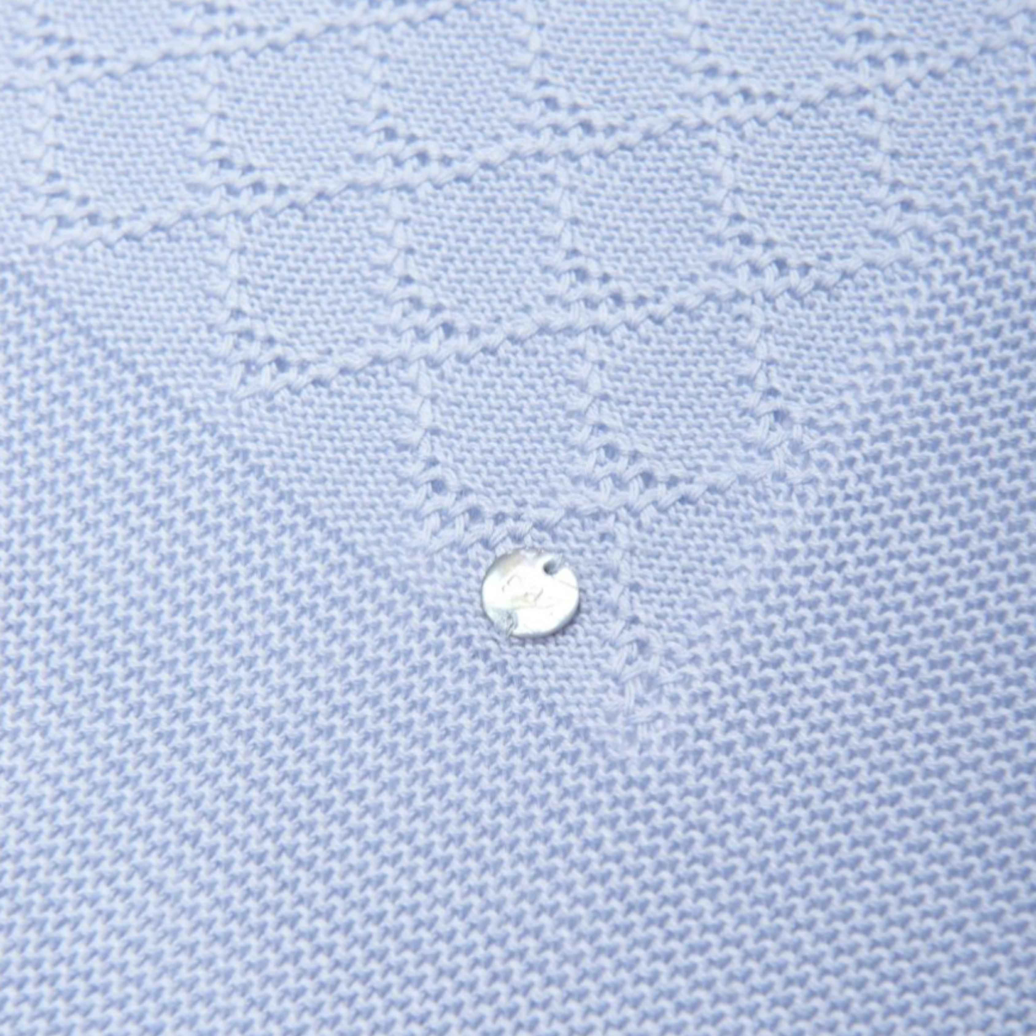 Paz Rodriguez Wool Knit Baby Blanket in Blue