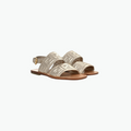 Fendi FF Nappa Leather Slingback Slide Sandals