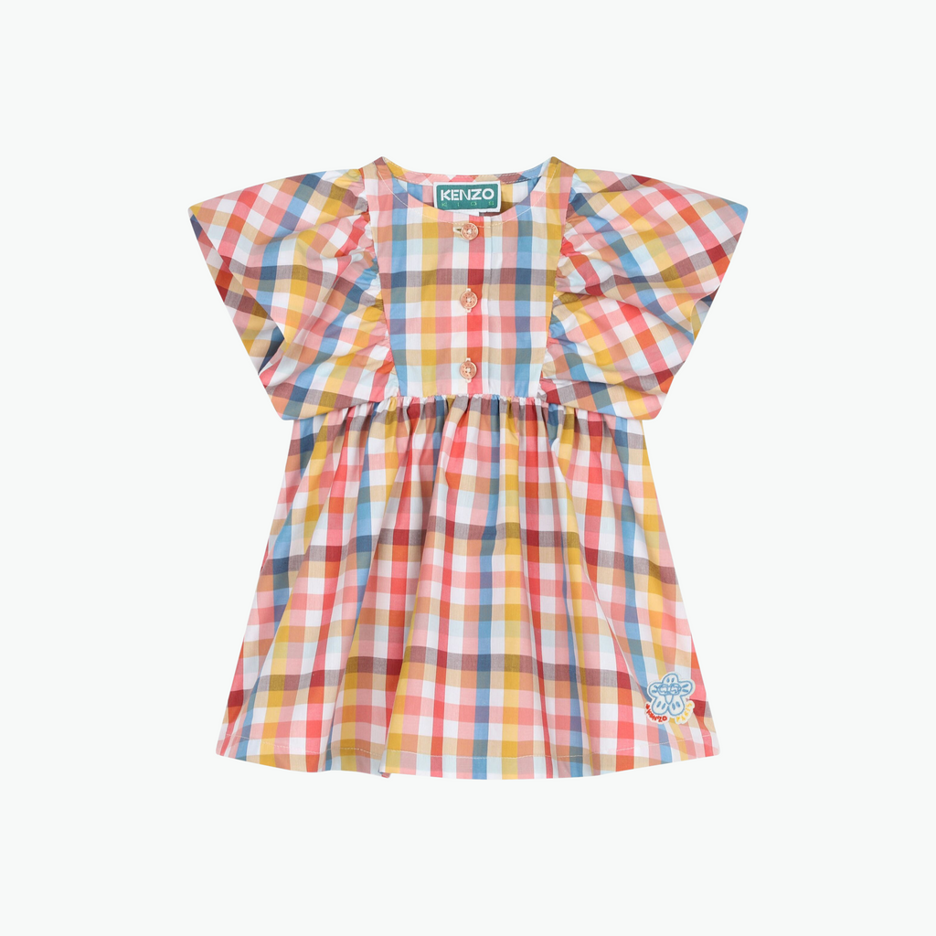 Kenzo Ruffled Checked Dress