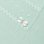 Paz Rodriguez Wool Knit Baby Blanket in Sage