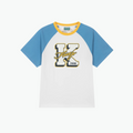 Kenzo Boys Logo T-Shirt "K" in Blue Ivory