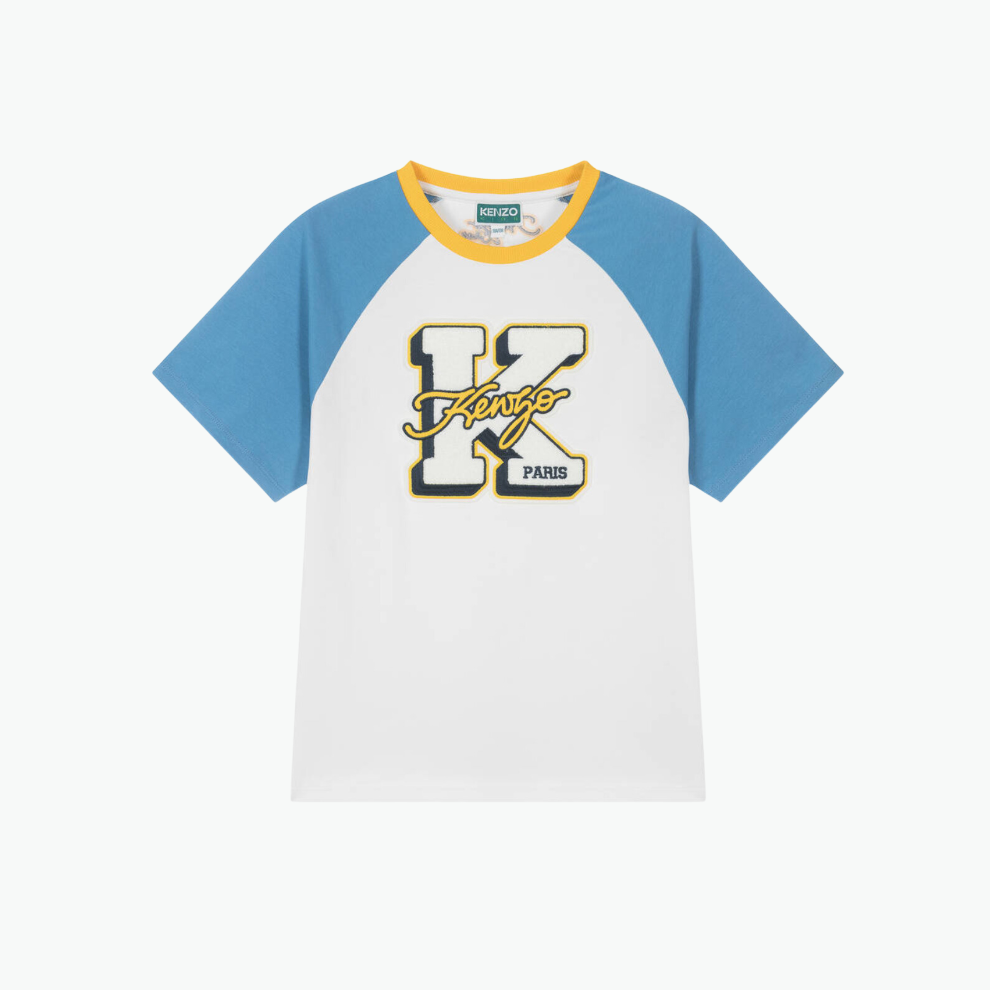 Kenzo Boys Logo T-Shirt "K" in Blue Ivory