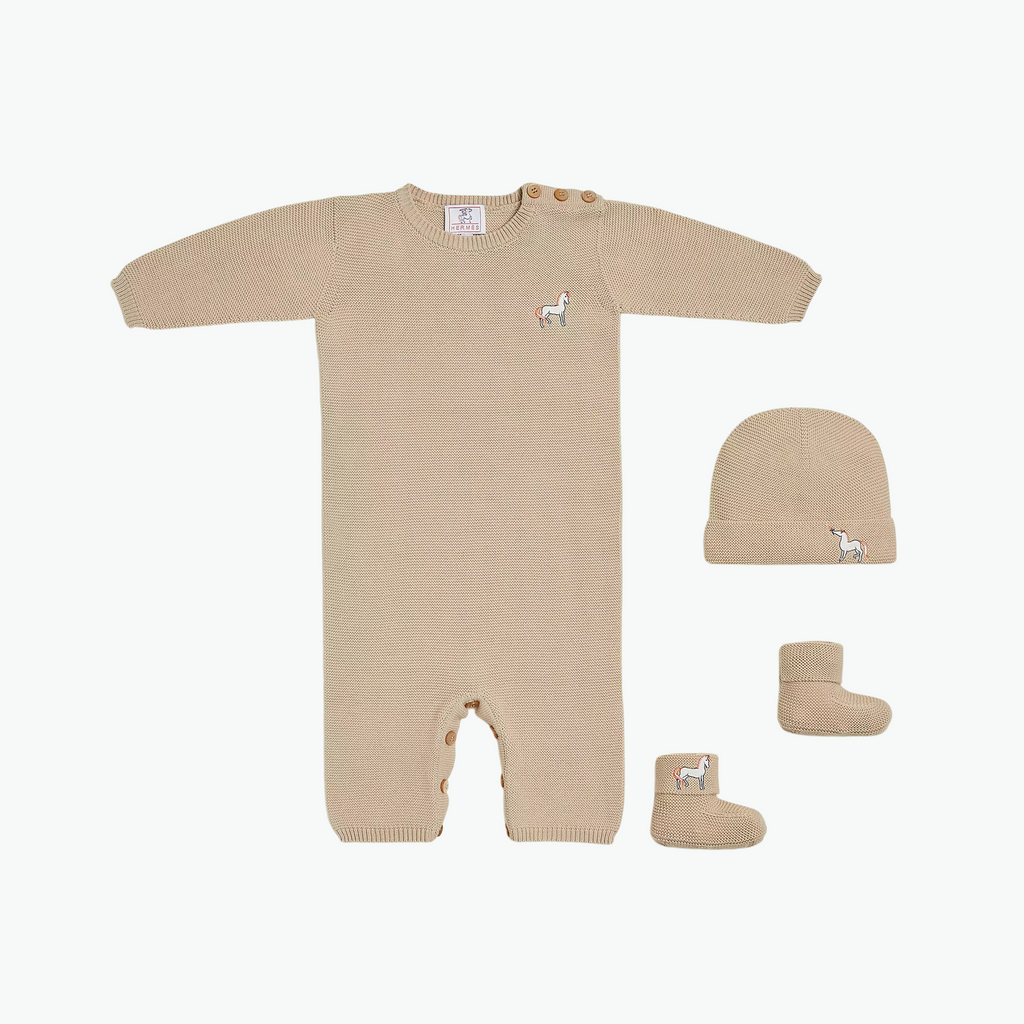 Hermes Baby Jumpsuit Newborn Gift Set – Cabriole