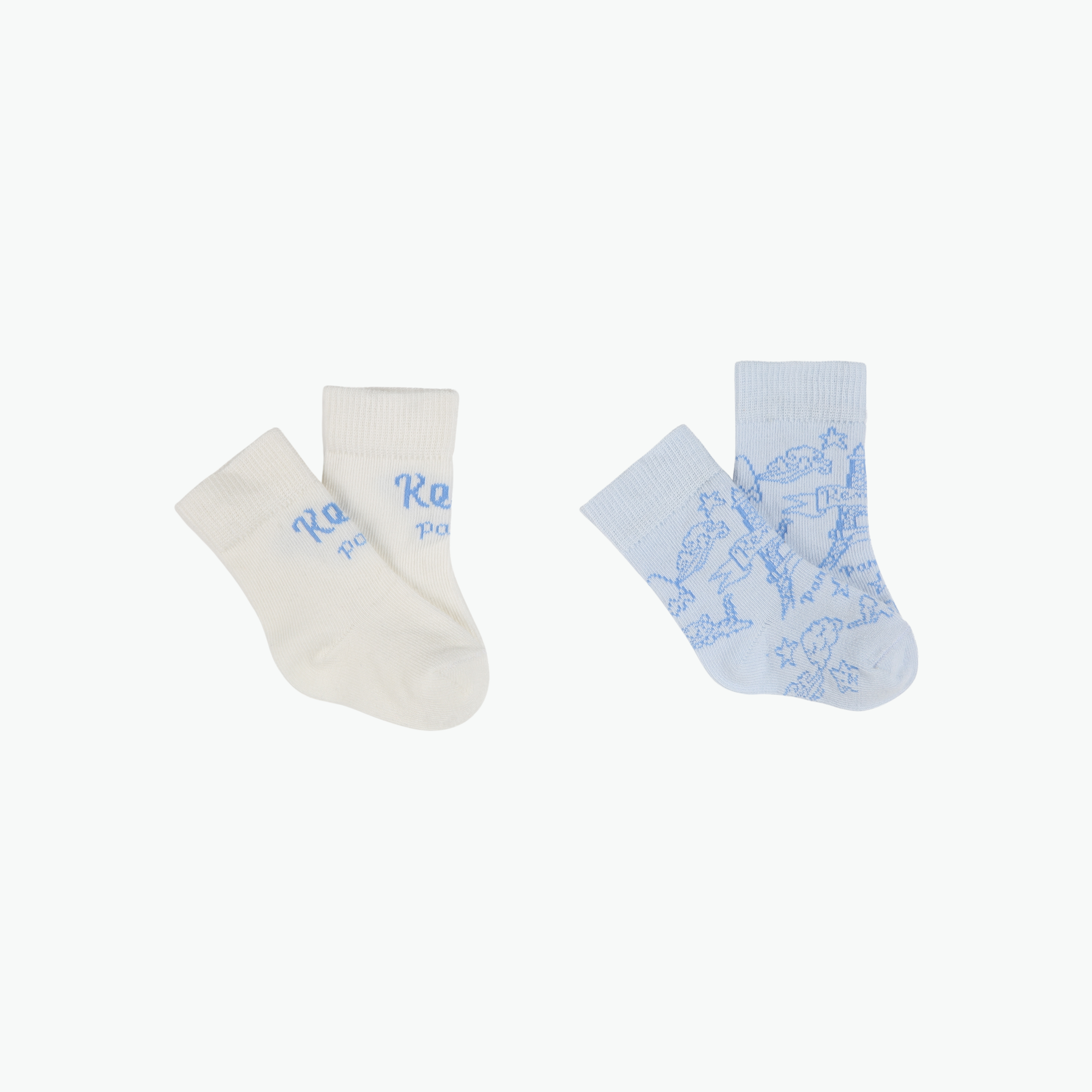 Kenzo Set of 2 Pairs Blue Socks