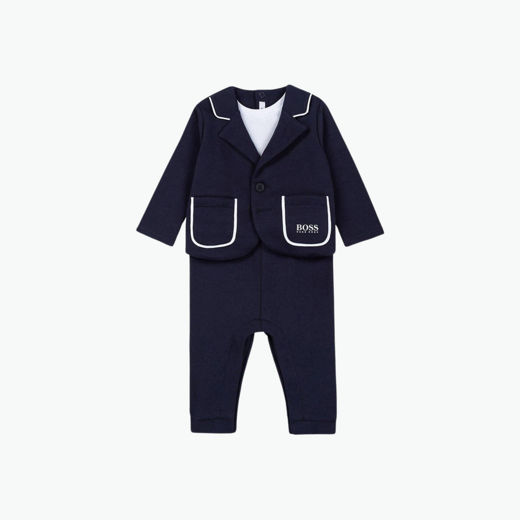 Boss Kids Baby Suit in Navy