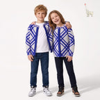 Burberry Checkered Wool Blend Cardigan Blue White 8Y | Babybrandedshop