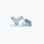 Moschino Kids Teddy Bear & Shark Leather Sandals in Blue