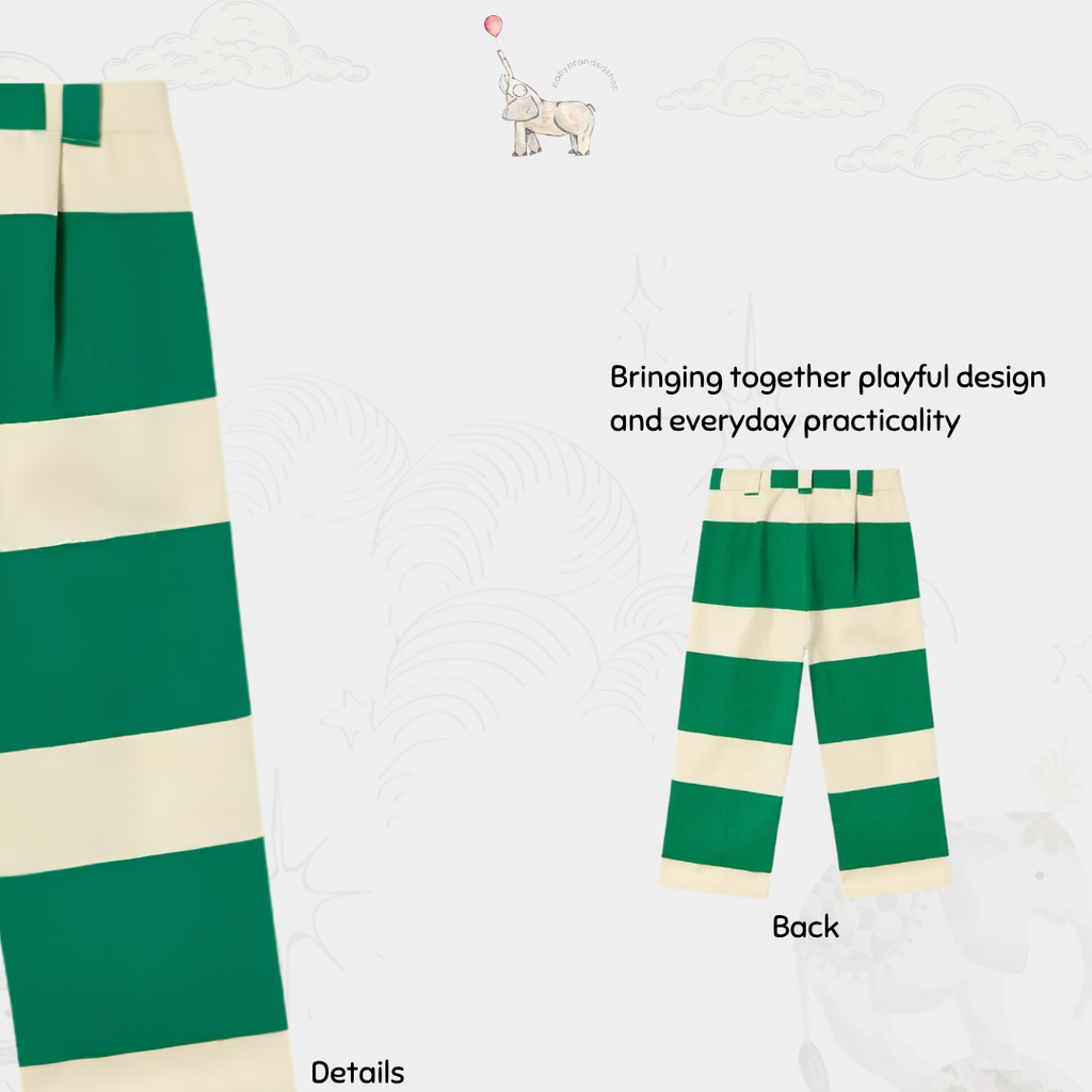 The Animal Observatory Strip Green Series | Blouse Baju Terusan Anak Celana Jeans | 2Y 10Y | 12 Y |