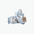 Moschino Kids Teddy Bear & Shark Leather Sandals in Blue