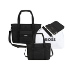 Boss Kids Logo-Applique Diaper Bag in Black