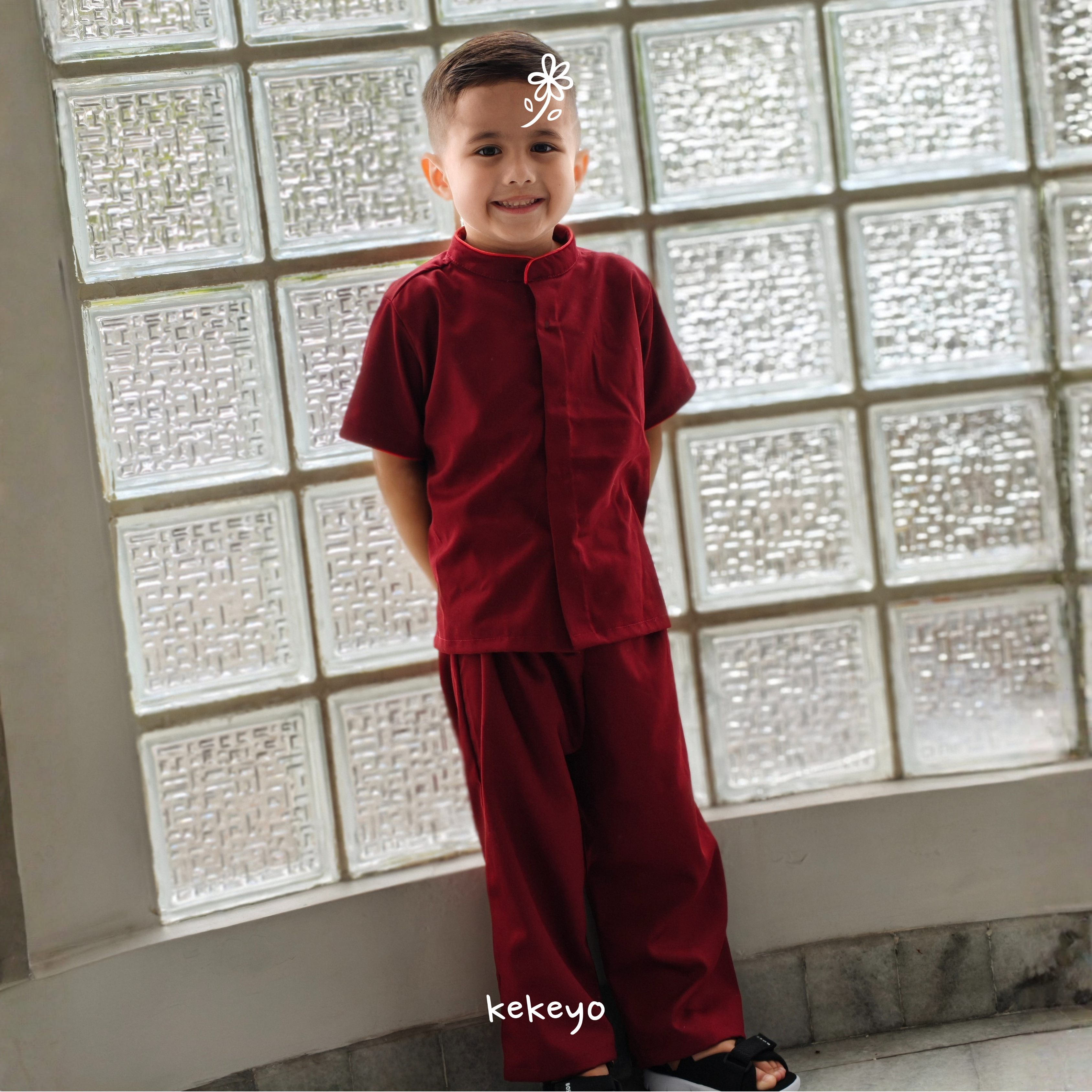 Kekeyo Koko Cotton Set in Maroon