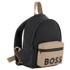 Boss Logo Embellished Two Tone Backpack