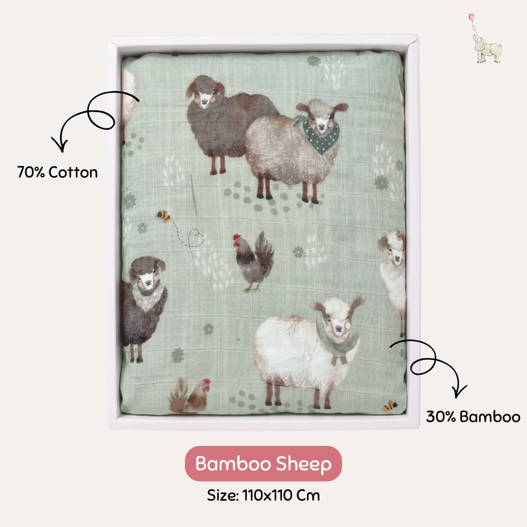 KEKEYO Swaddle Bamboo Sheep