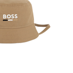 BOSS Kids Cotton Bucket Hat in Brown