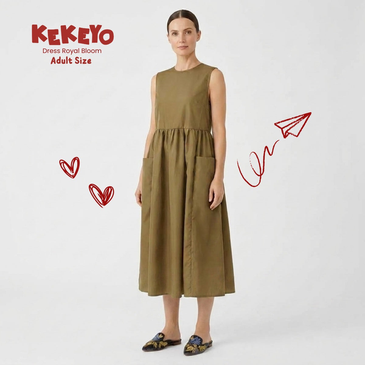 Kekeyo Dress Royal Bloom Coffe | 8Y 10Y 12Y S M L