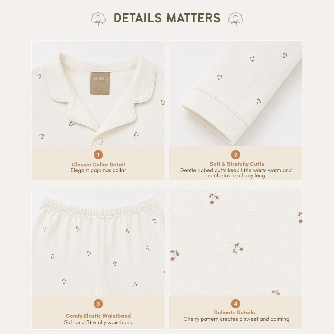 Kekeyo Set Pajamas Cherry Dot | 6M 9M 12M 18M 24M