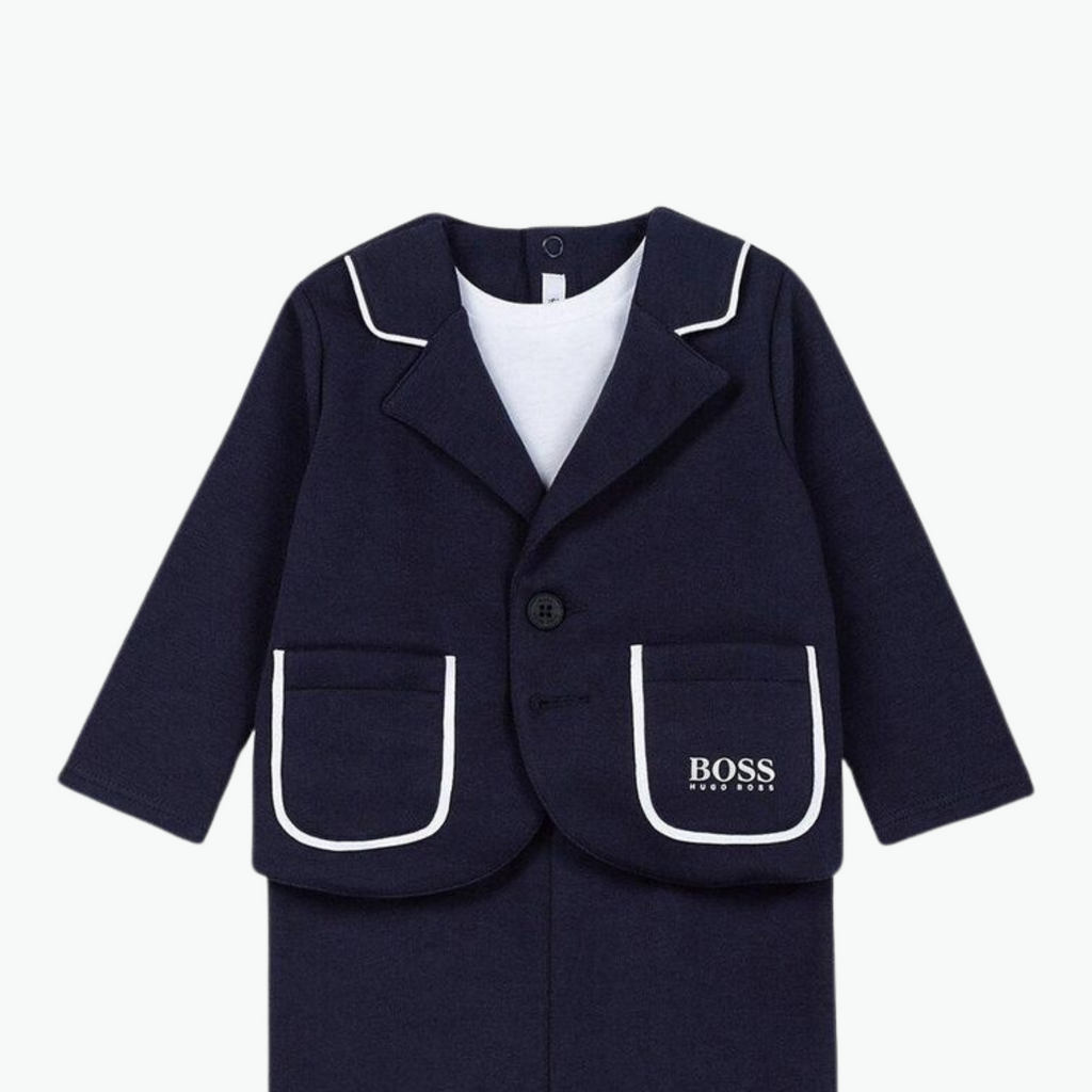 Boss Kids Baby Suit in Navy