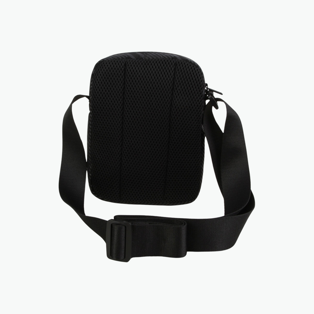 Boss Kids Logo Applique Striped Shoulder Strap Bag in Black