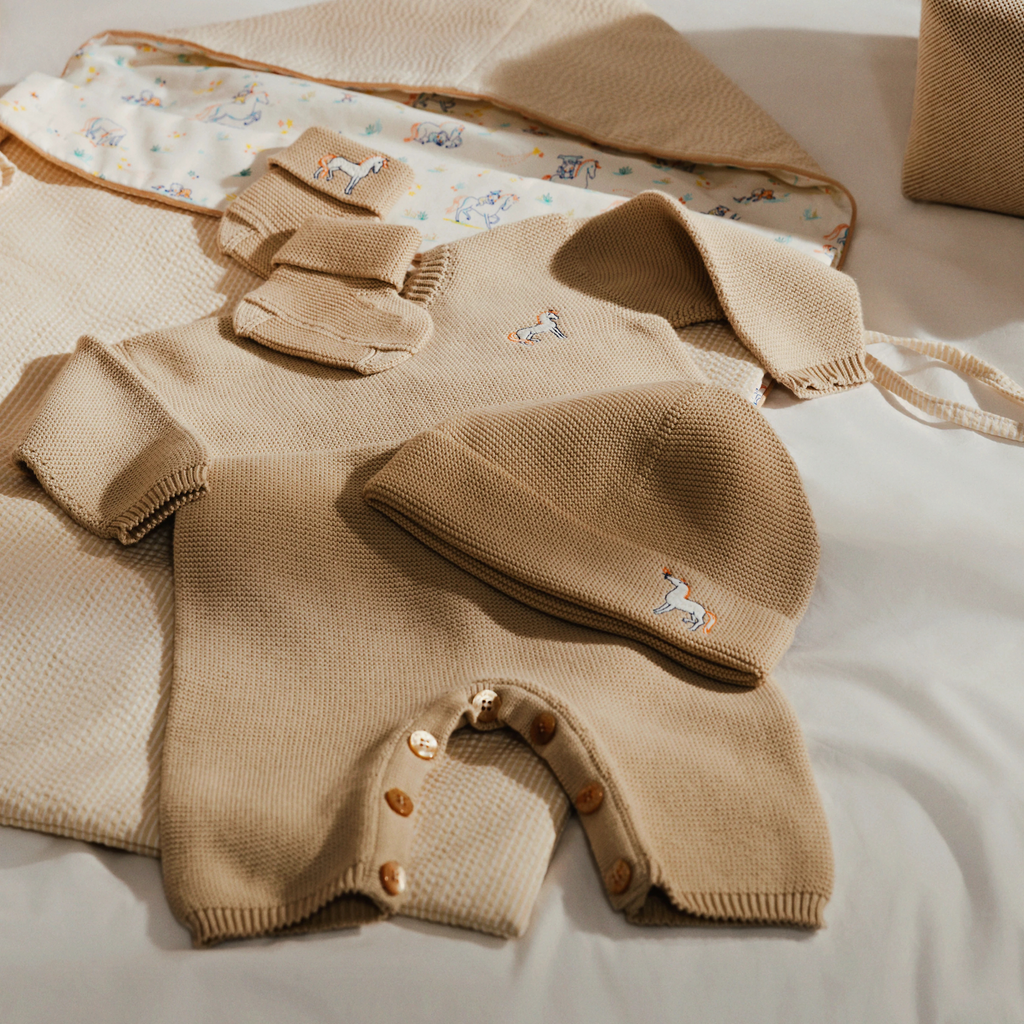 Hermes Baby Jumpsuit Newborn Gift Set – Cabriole