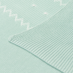 Paz Rodriguez Wool Knit Baby Blanket in Sage