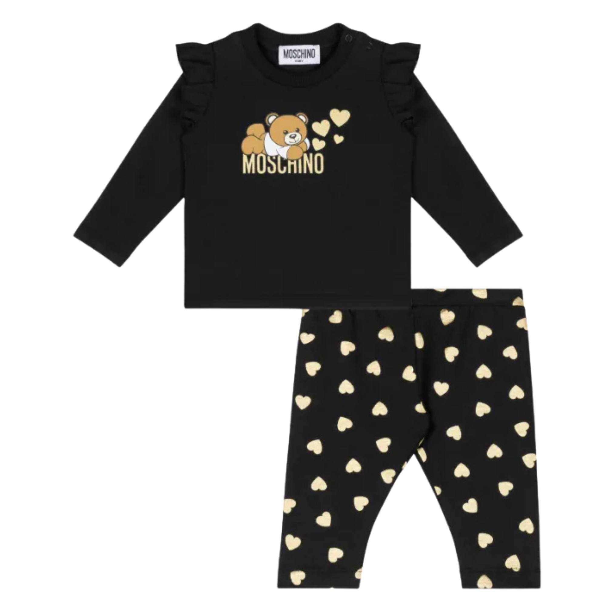 Moschino Kids Teddy Bear-Print Cotton Trouser Set