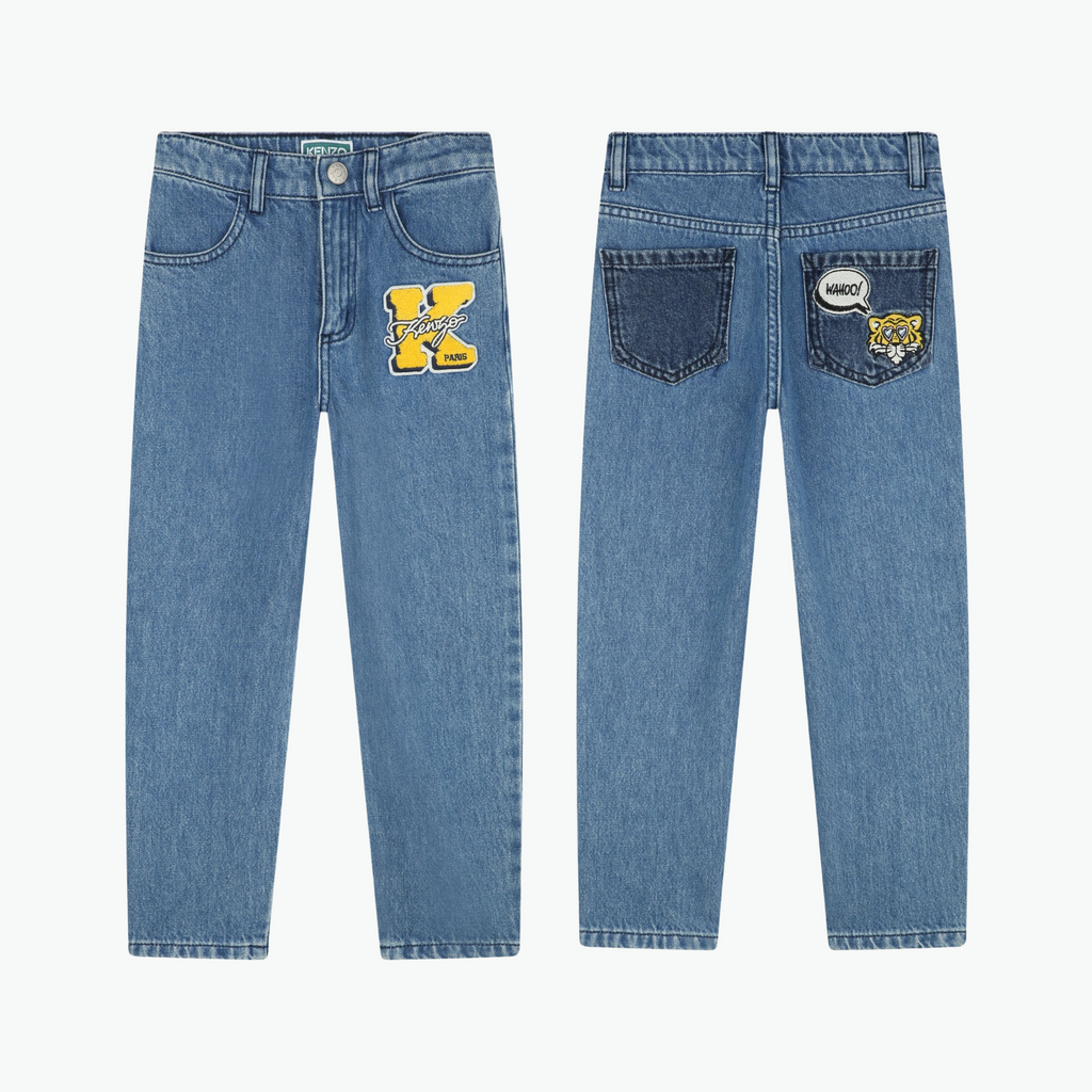 Kenzo Cotton T-shirt and Denim Trousers Set