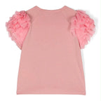 There Was One Kids Top Ruffle Pink |4Y