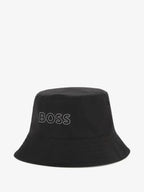 Boss Reversible Logo-Print Bucket Hat(Black) | 56 cm
