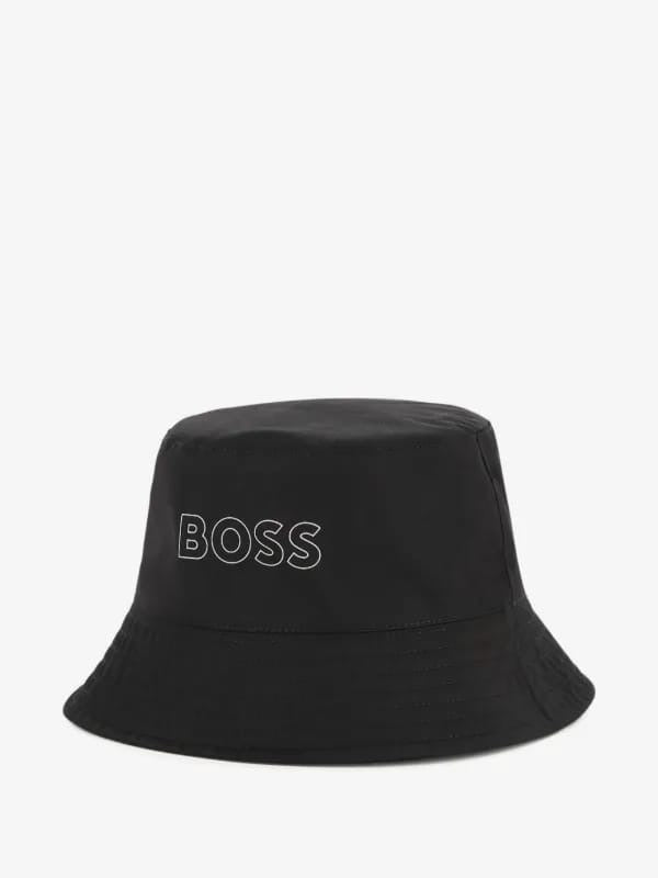 Boss Reversible Logo-Print Bucket Hat(Black) | 56 cm