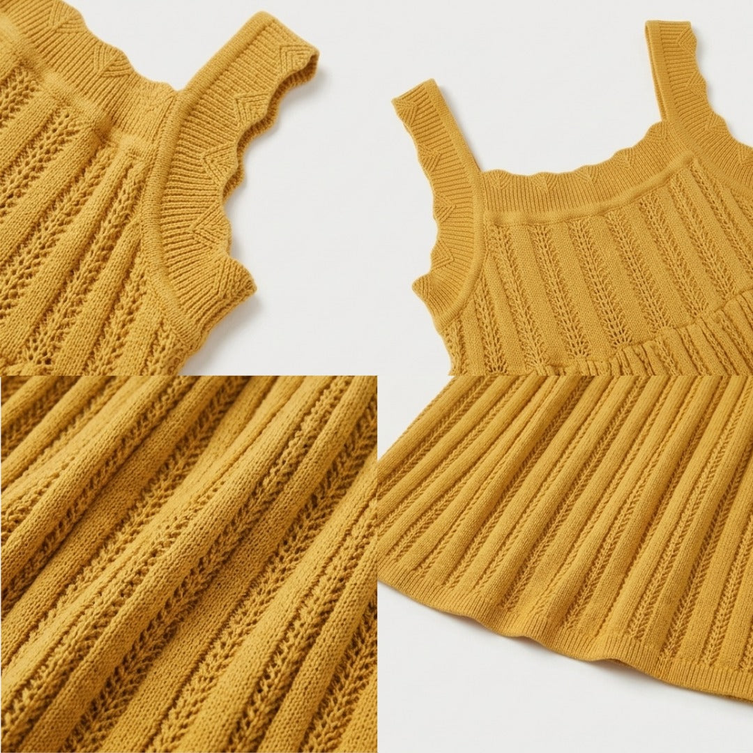 Kekeyo Lola Knit Dress Yellow | 6Y