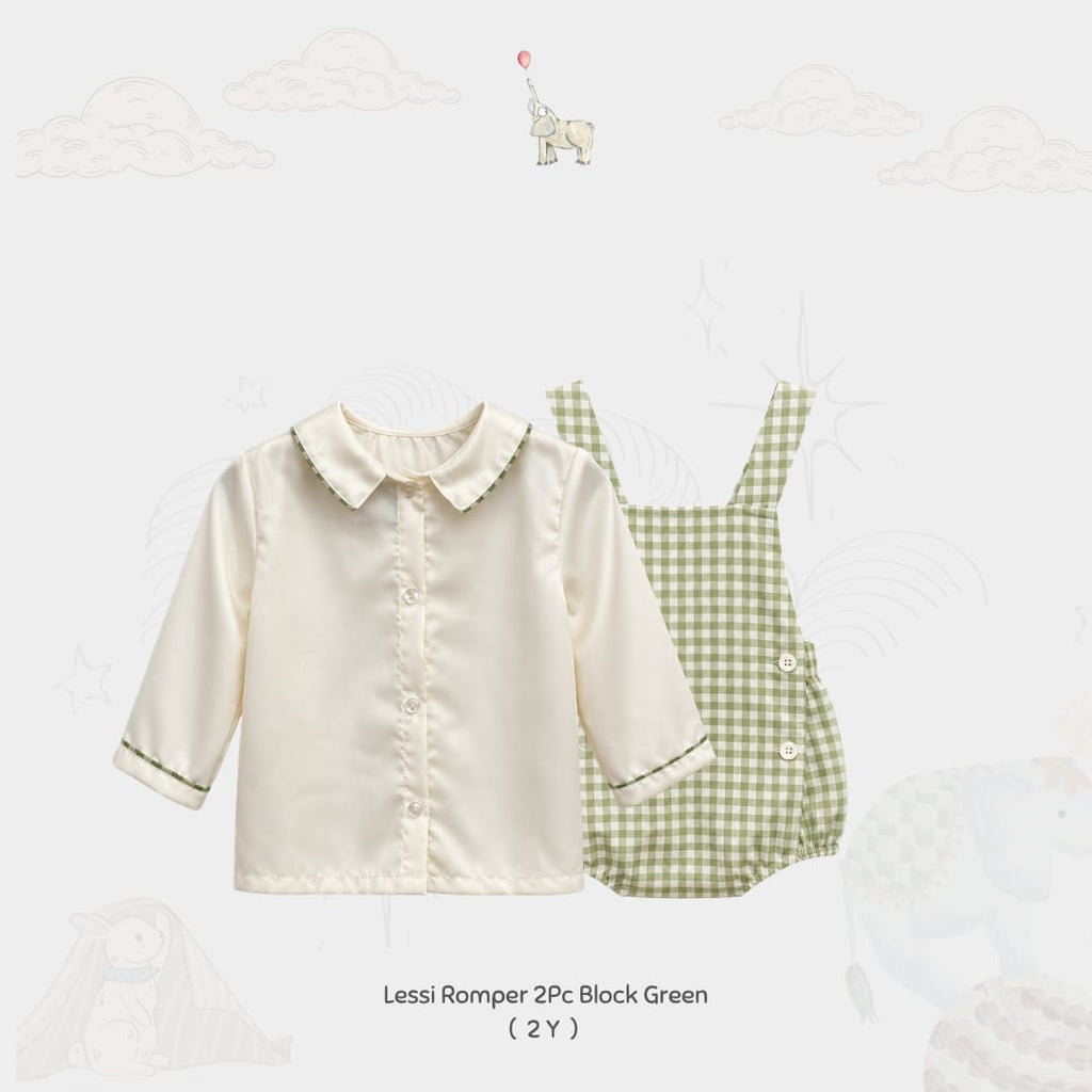 Lessi Romper 2 Pack Red  and Green