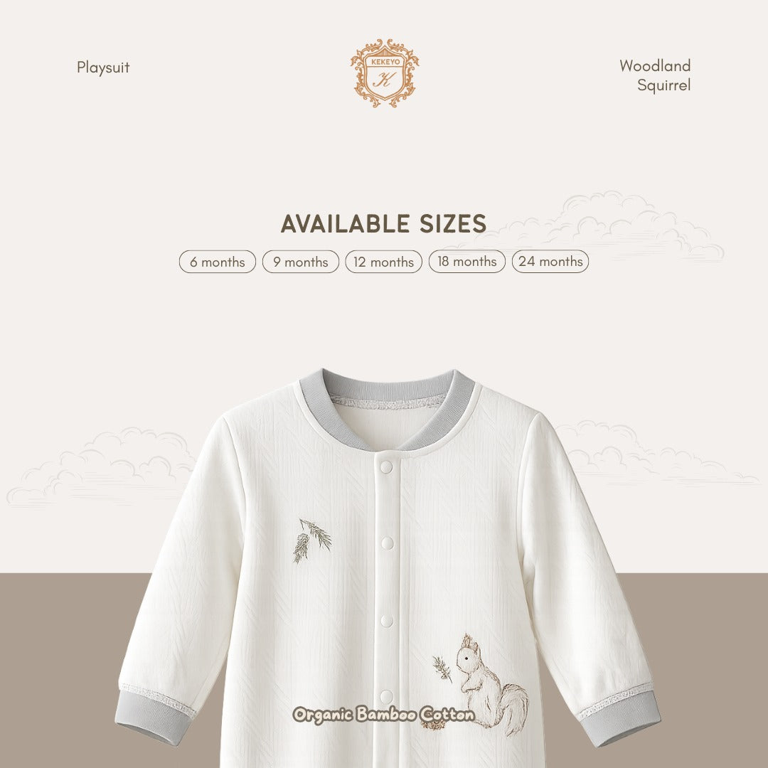 Kekeyo Playsuit Woodland Squirrel | 6M 9M 12M 18M 24M