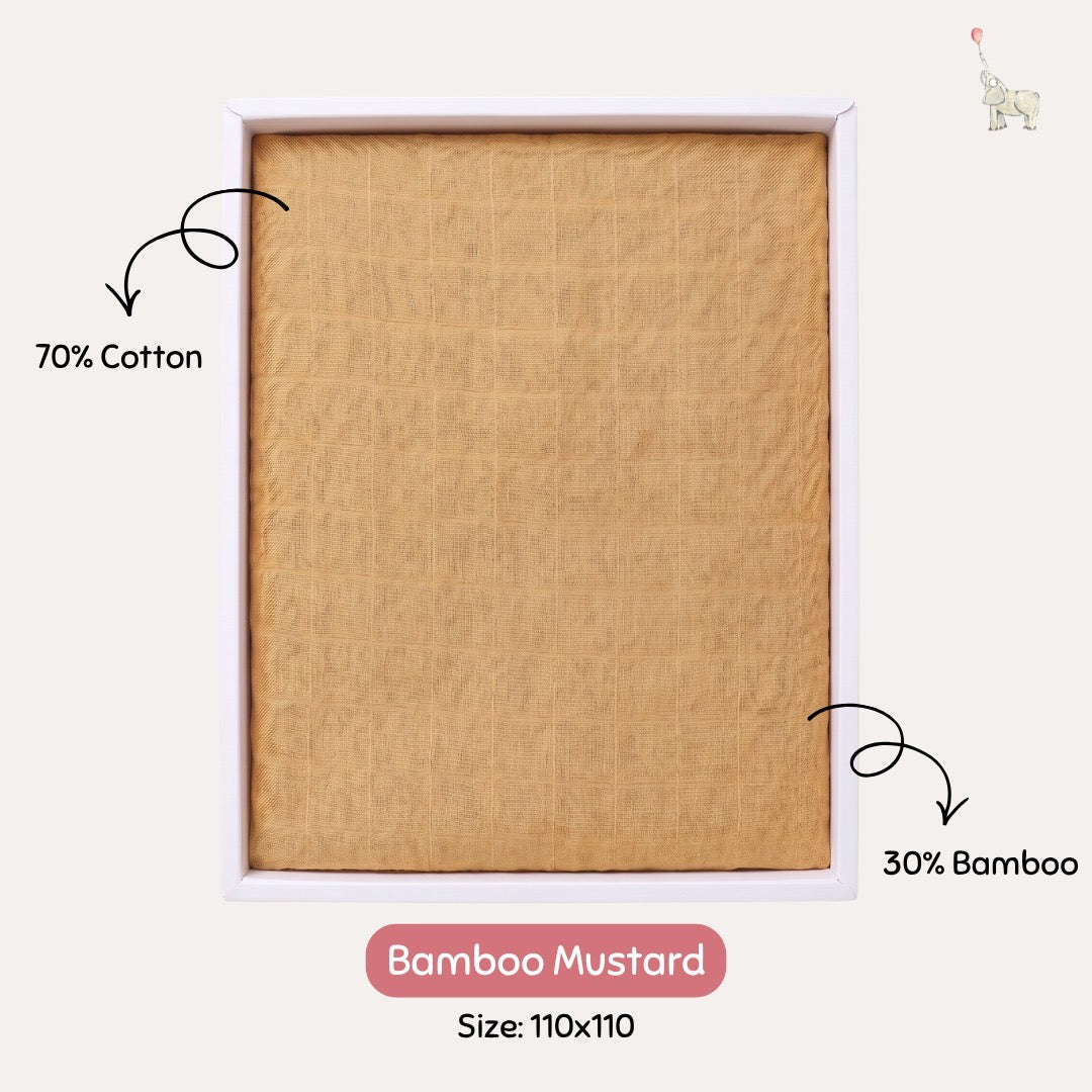 KEKEYO Swaddle Bamboo Mustard
