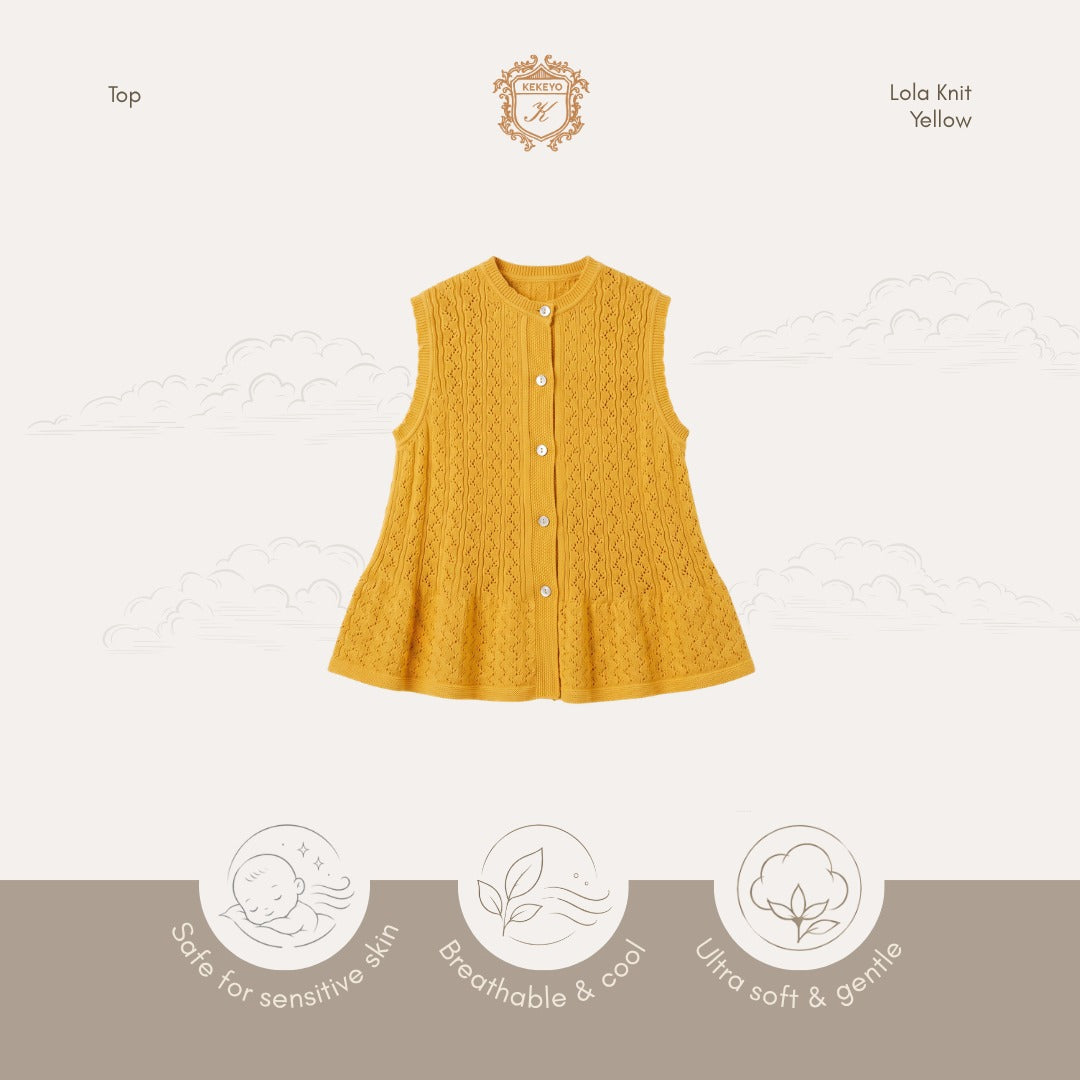 Kekeyo Lola Knit Top Yellow | 2Y