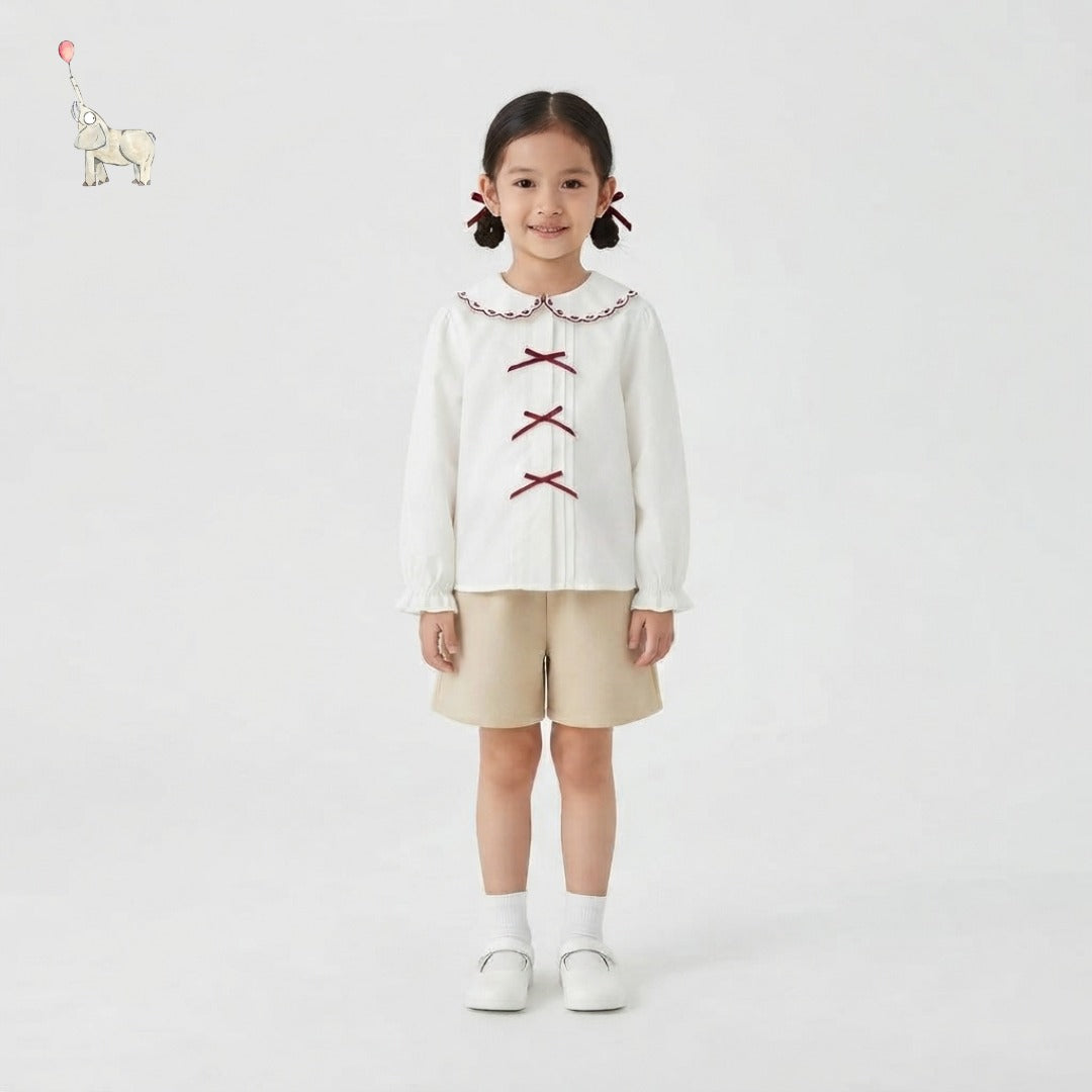 Kekeyo T-shirt Ribbon Maroon | 8Y