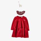 Monalisa Tartan Collar Chenille Dress | 9M