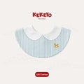 Kekeyo Baby Bibs - Blue Striped Rocking Horse Motif