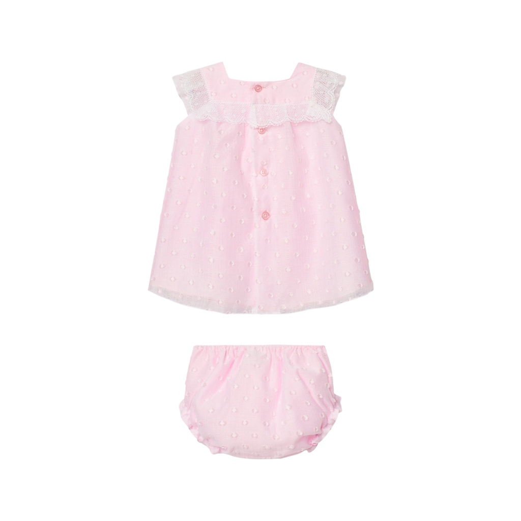 Paz Rodriguez Baby Girls Dress Bloomers Set in Pink