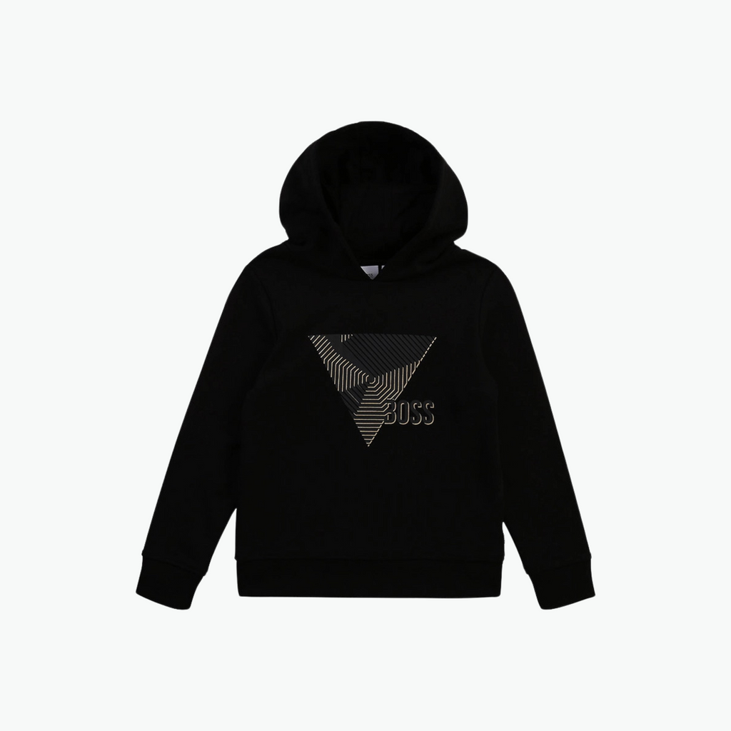 Boss Kids Cotton Hoodie in Black