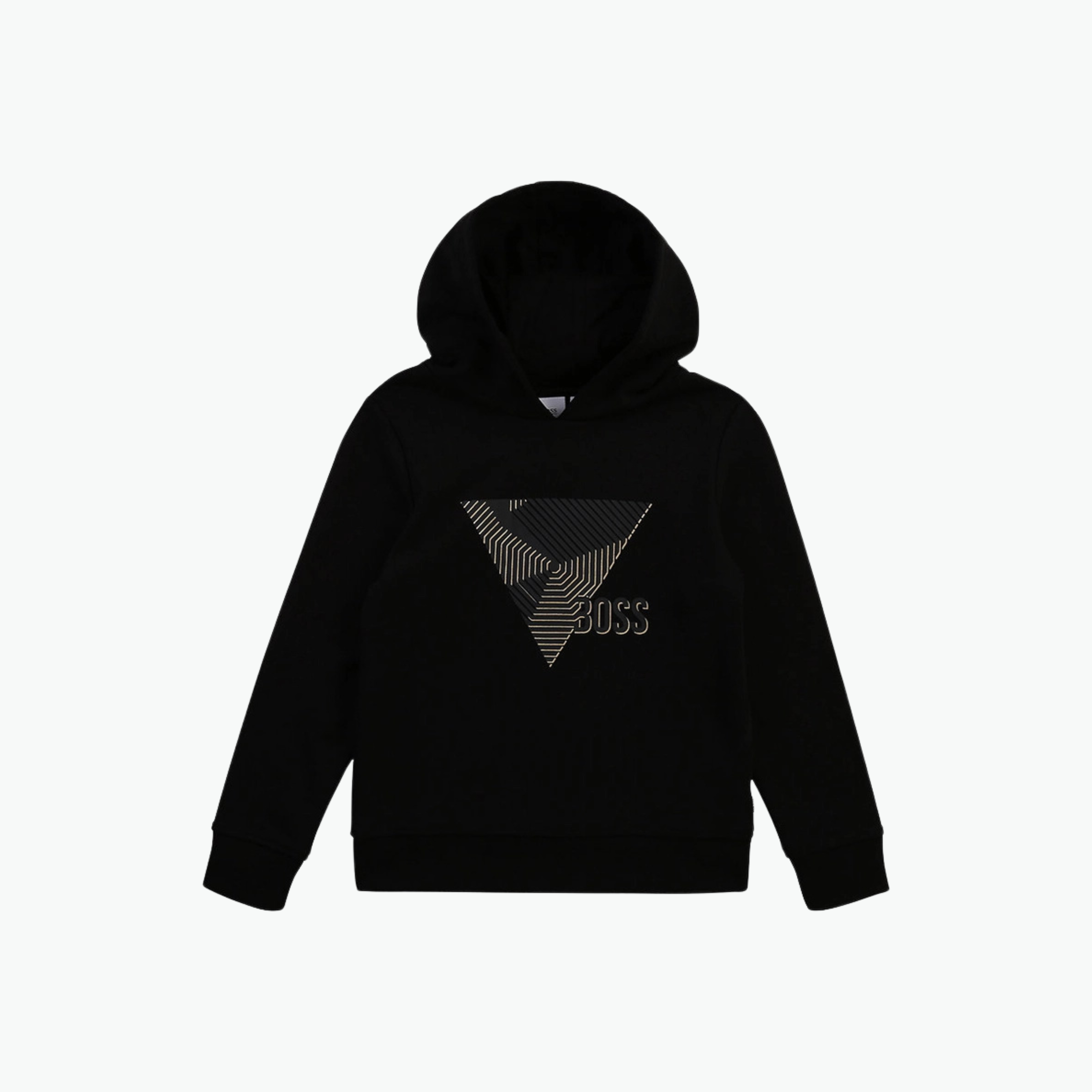 Boss Kids Cotton Hoodie in Black