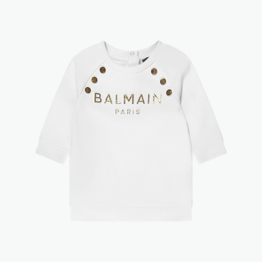 Balmain Button Crewneck Sweatshirt